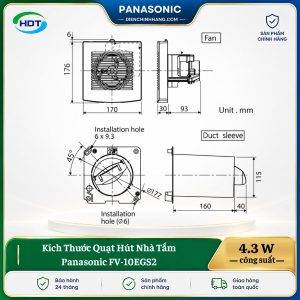 Quạt Hút Nhà Tắm Panasonic FV-10EGS2