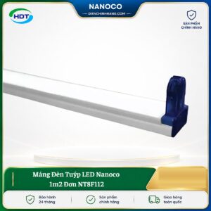 Máng Đèn Tuýp LED Nanoco 1m2 Đơn NT8F112