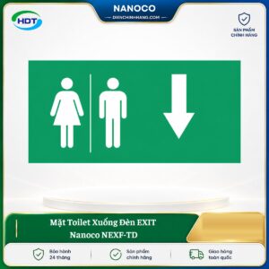 Mặt Toilet Xuống Đèn EXIT Nanoco NEXF-TD