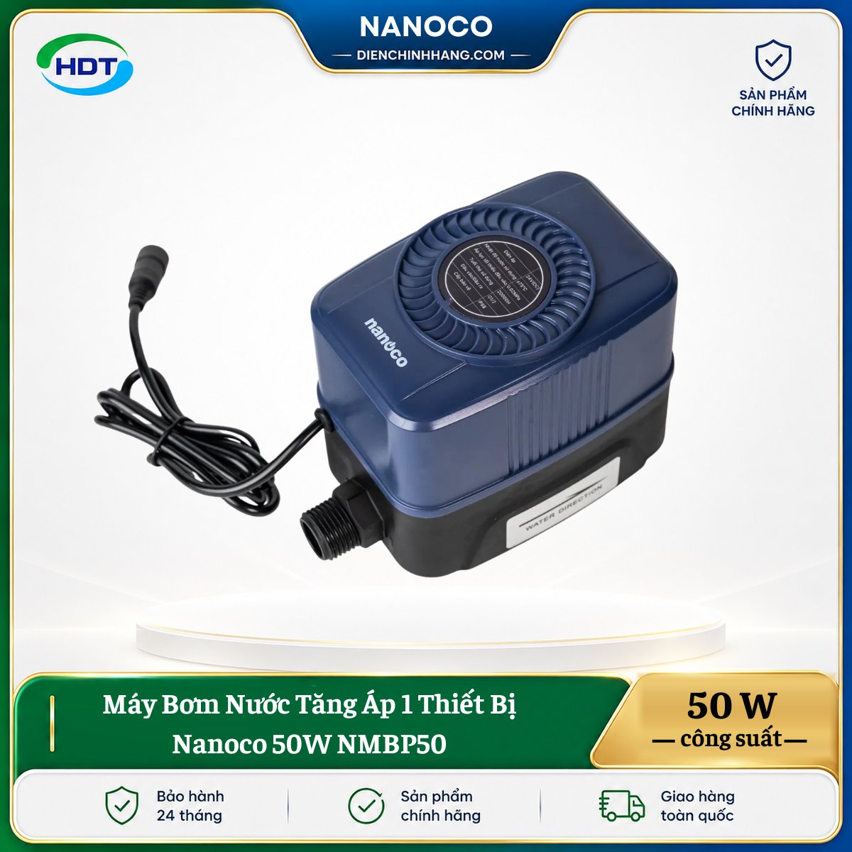 Máy Bơm Nước Tăng Áp 1 Thiết Bị Nanoco 50W NMBP50
