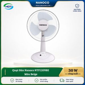 Quạt Bàn Nanoco NTF1209BE Màu Beige