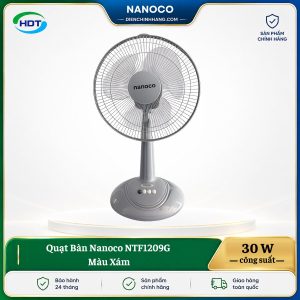 Quạt Bàn Nanoco NTF1209G Màu Xám