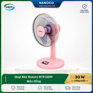 Quạt Bàn Nanoco NTF1209P Màu Hồng