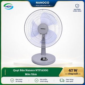 Quạt Bàn Nanoco NTF1630G Màu Xám