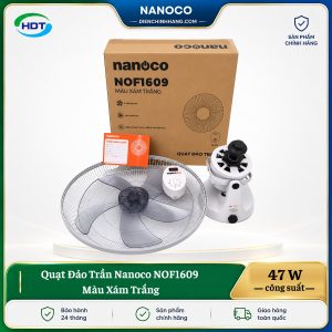 Quạt Đảo Trần Nanoco NOF1609 Màu Xám Trắng