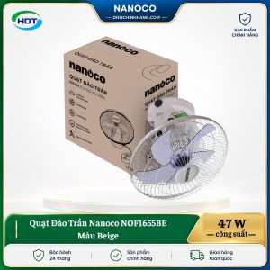 Quạt Đảo Trần Nanoco NOF1655BE Màu Beige
