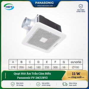 Quạt Hút Âm Trần Cảm Biến Panasonic FV-24CURV2