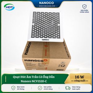 Quạt Hút Âm Trần Có Ống Dẫn Nanoco NCV1520-C