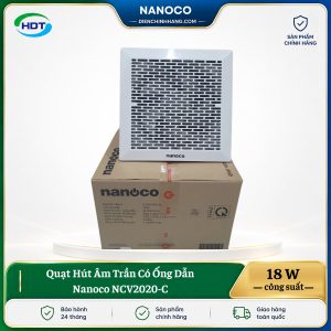Quạt Hút Âm Trần Có Ống Dẫn Nanoco NCV2020-C