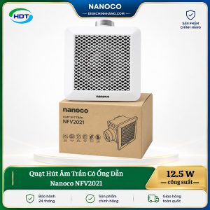 Quạt Hút Âm Trần Có Ống Dẫn Nanoco NFV2021