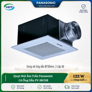 Quạt Hút Âm Trần Panasonic Có Ống Dẫn FV-38CH8