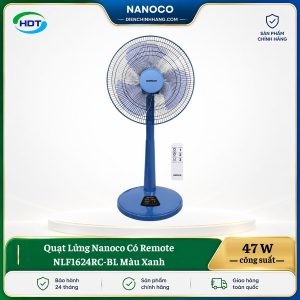 Quạt Lửng Nanoco Có Remote NLF1624RC-BL Màu Xanh