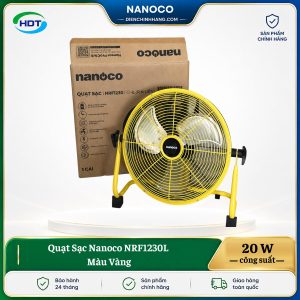 Quạt Sạc Nanoco NRF1230L Màu Vàng