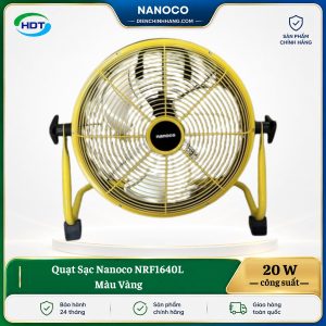 Quạt Sạc Nanoco NRF1640L Màu Vàng