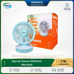 Quạt Sạc Nanoco NRF6213G Màu Xanh