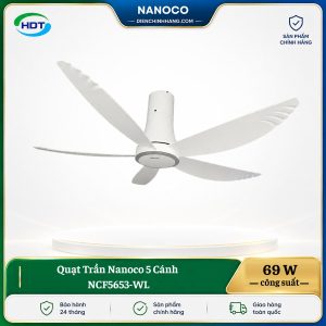 Quạt Trần Nanoco 5 Cánh Có Đèn NCF5653-WL