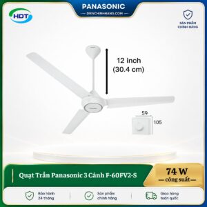 Quạt Trần Panasonic 3 Cánh F-60FV2-S