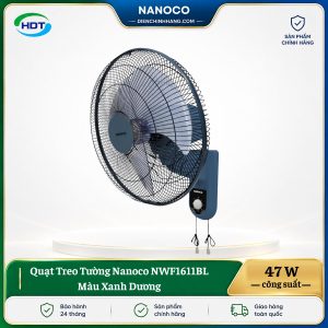 Quạt Treo Tường Nanoco NWF1611BL Màu Xanh Dương