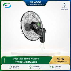 Quạt Treo Tường Nanoco NWF1614GR Màu Ghi