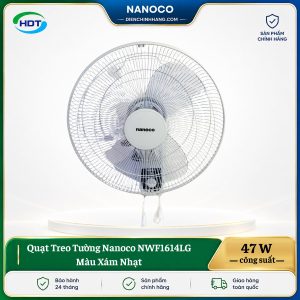Quạt Treo Tường Nanoco NWF1614LG Màu Xám Nhạt