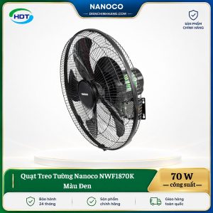 Quạt Treo Tường Nanoco NWF1870K Màu Đen