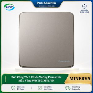 Bộ 1 Công Tắc 1 Chiều Vuông Panasonic Màu Vàng WMT501MYZ-VN