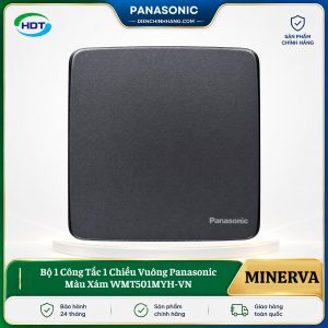 Bộ 1 Công Tắc 1 Chiều Vuông Panasonic Màu Xám WMT501MYH-VN