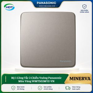 Bộ 1 Công Tắc 2 Chiều Vuông Panasonic Màu Vàng WMT502MYZ-VN