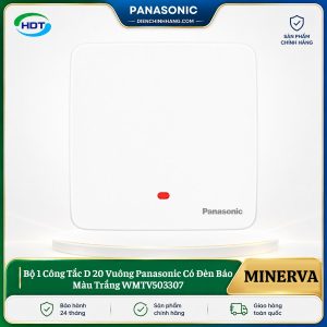 Bộ 1 Công Tắc D Panasonic Có Đèn Báo Màu Trắng WMTV503307