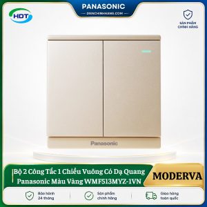 Công Tắc Đôi 1 Chiều Dạ Quang Panasonic Moderva WMF513MYZ-VN