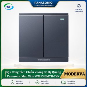 Công Tắc Đôi 1 Chiều Dạ Quang Panasonic Moderva WMF513MYH-1VN