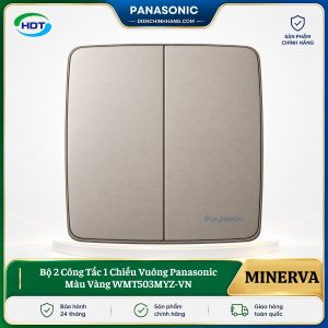 Bộ 2 Công Tắc 1 Chiều Vuông Panasonic Màu Vàng WMT503MYZ-VN