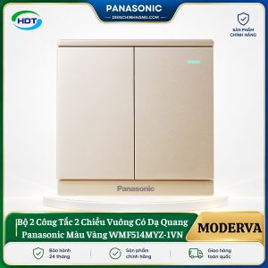 Công Tắc Đôi 2 Chiều Dạ Quang Panasonic Moderva WMF514MYZ-VN