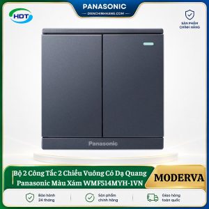 Công Tắc Đôi 2 Chiều Dạ Quang Panasonic Moderva WMF514MYH-1VN