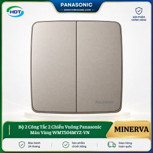 Bộ 2 Công Tắc 2 Chiều Vuông Panasonic Màu Vàng WMT504MYZ-VN