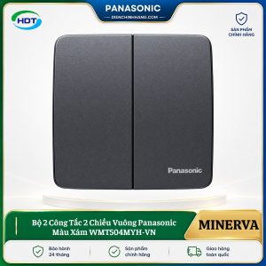 Bộ 2 Công Tắc 2 Chiều Vuông Panasonic Màu Xám WMT504MYH-VN