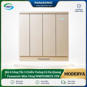 Công Tắc 2 Chiều Dạ Quang Panasonic 4 Nút WMF518MYZ-1VN