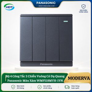 Công Tắc 2 Chiều Dạ Quang Panasonic 4 Nút WMF518MYH-1VN