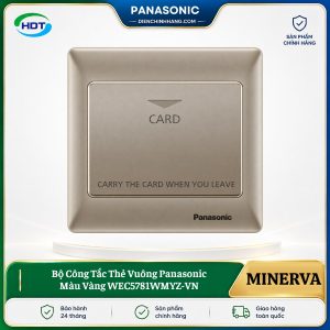 Bộ Công Tắc Thẻ Vuông Panasonic Màu Vàng WEC5781WMYZ-VN