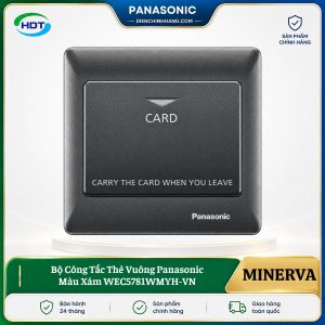 Bộ Công Tắc Thẻ Vuông Panasonic Màu Xám WEC5781WMYH-VN
