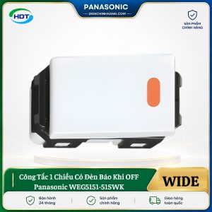 Công Tắc 1 Chiều Có Đèn Báo Khi OFF Panasonic WEG5151-51SWK