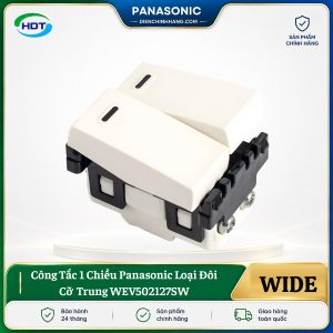 Công Tắc 1 Chiều Panasonic Loại Đôi Cỡ Trung WEV502127SW