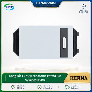 Công Tắc 1 Chiều Panasonic Refina Bạc WEG55317MW