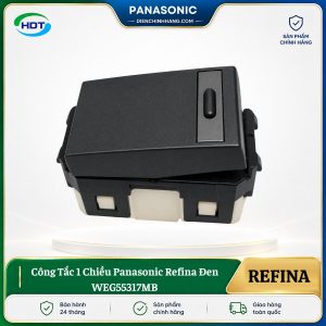 Công Tắc 1 Chiều Panasonic Refina Đen WEG55317MB