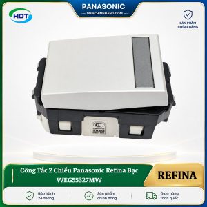 Công Tắc 2 Chiều Panasonic Refina Bạc WEG55327MW