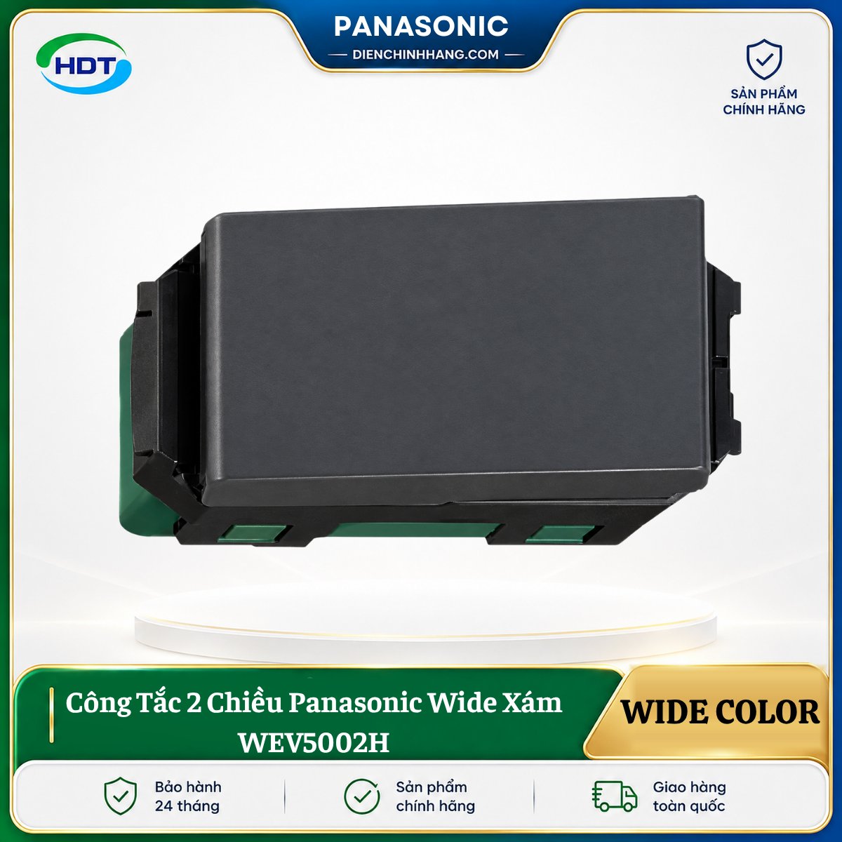 Công Tắc 2 Chiều Panasonic Wide Xám WEV5002H