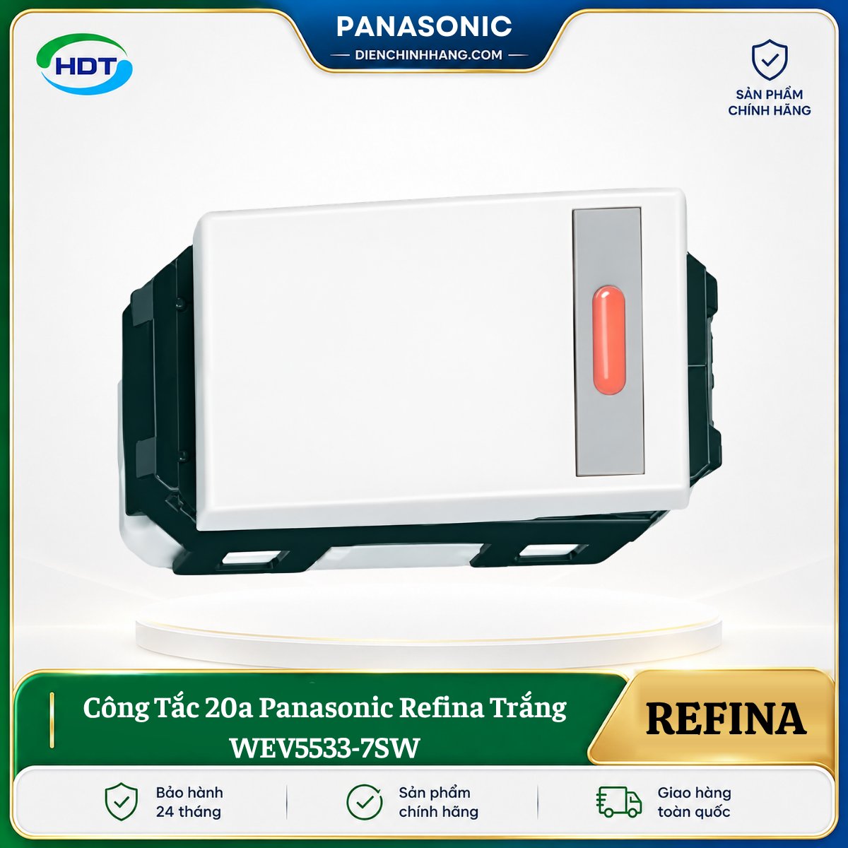 Công Tắc 20a Panasonic Refina Trắng WEV5533-7SW