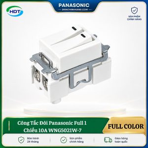 Công Tắc Đôi Panasonic Full 1 Chiều 10A WNG5021W-7