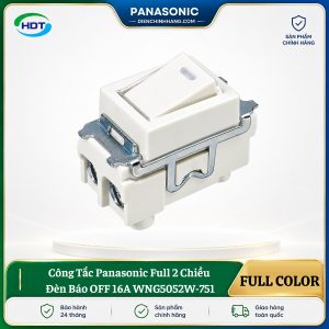 Công Tắc Panasonic Full 2 Chiều Đèn Báo OFF 16A WNG5052W-751