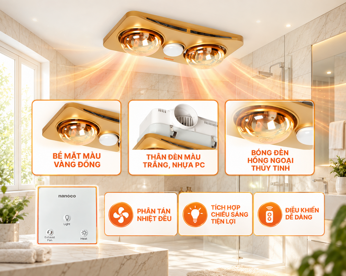 Đèn sưởi nanoco có những ưu điểm gì